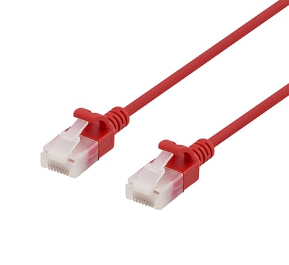 Deltaco UUTP-1056 cavo di rete Rosso 3 m Cat6a U/UTP (UTP)
