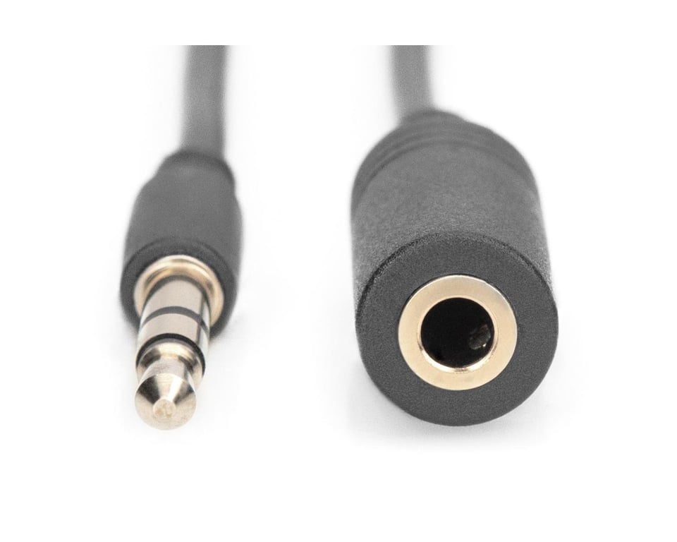 Câble Rallonge Audio Digitus Jack 3,5 mm – 5 m, Blindé, Stéréo - vue 2