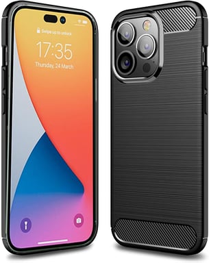 Apple iPhone 14 Pro Max 6.7 coque style carbone noir