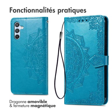 imoshion Etui de télephone Mandala pour Samsung Galaxy A54 (5G) - Turquoise