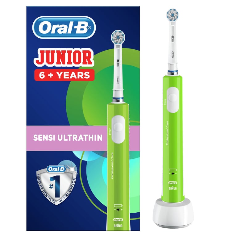Oral B Junior Brosse à Dents Électrique Rechargeable avec 1 Manche 1 Brossette enfant de et plus Brossage en douceur - vue 2