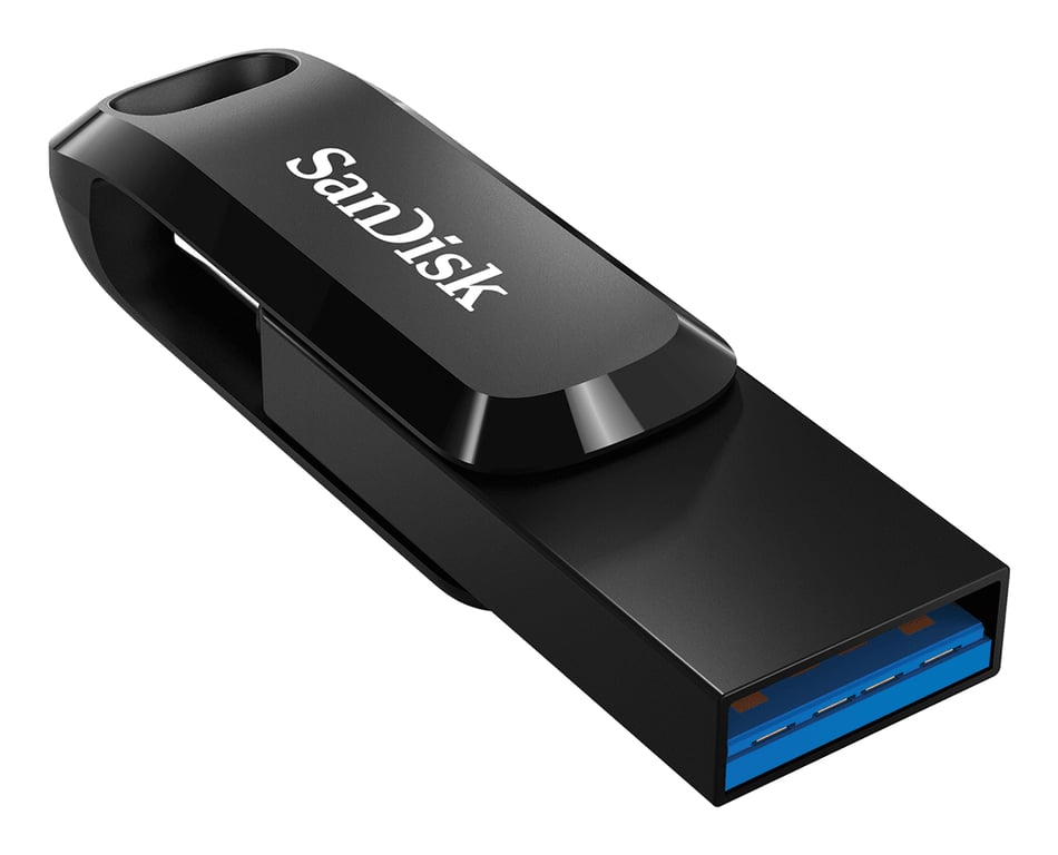 SanDisk Ultra Dual Drive lecteur USB flash 128 Go USB Type-A / USB Type-C 3.2 Gen 1 (3.1 Gen 1) Noir, Argent - Neuf