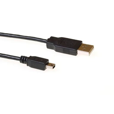 ACT SB2412 câble USB USB 2.0 1,8 m USB A Mini-USB B Noir
