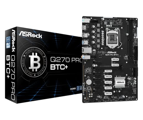 Asrock Q270 Pro BTC+ Intel® Q270 LGA 1151 (Slot H4) ATX