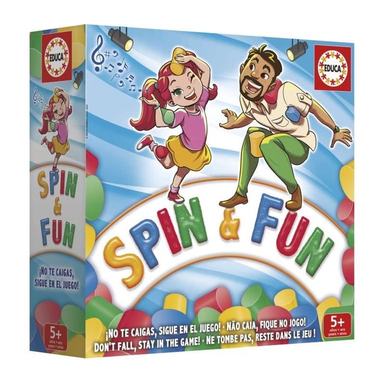 Spin & Fun Jeu d’équilibre EDUCA Teste ’agilité et ’équilibre 2 à 4 joueurs Dès - vue 4