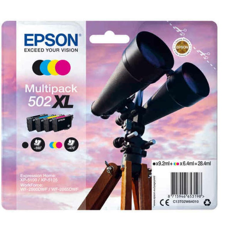 Cartouche dencre EPSON 502XL Multipack Pack de 4 Jaune Cyan - vue 8