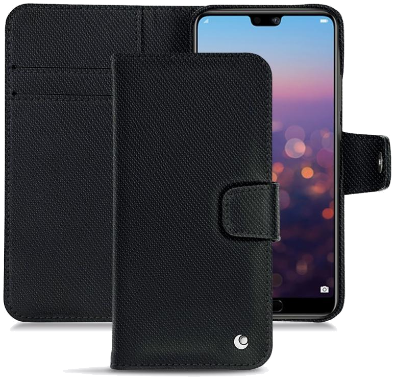 Housse cuir Huawei P20 Pro - Rabat horizontal portefeuilleNoir
