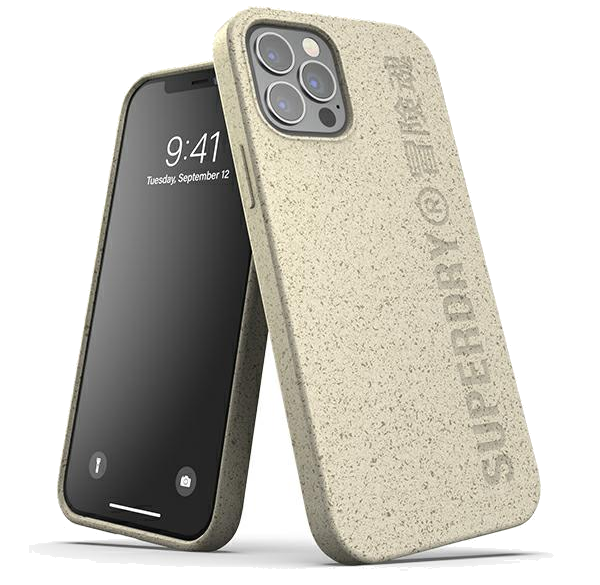 SuperDry Snap iPhone 12/12 Pro Compostab le Étui sable