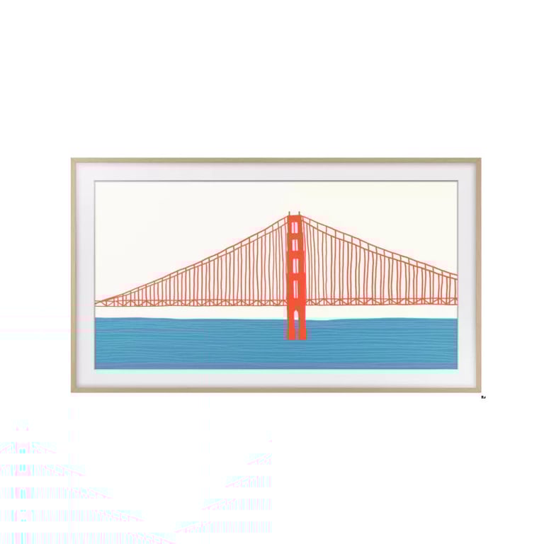 Cadre The Frame 43'' Noyer - vue 3