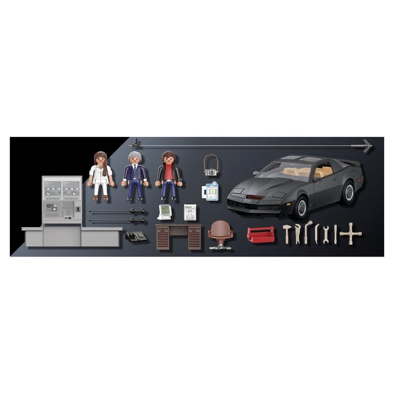 Playmobil 70924 Knight Rider K.I.T.T. Le véhicule emblématique de la série K2000 pour Les Fans de Knight Rider et Les Enfants Dès - vue 3