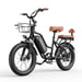 Bicicletta elettrica urbana KICKWEY LD20 con batteria rimovibile da 48V 20Ah, cestino anteriore e sellino posteriore