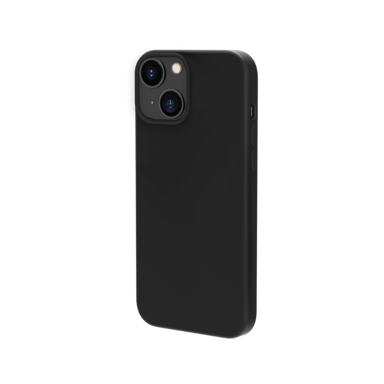 Coque antichoc en gel de silicone doux pour Apple iPhone 13 mini, Noir satin