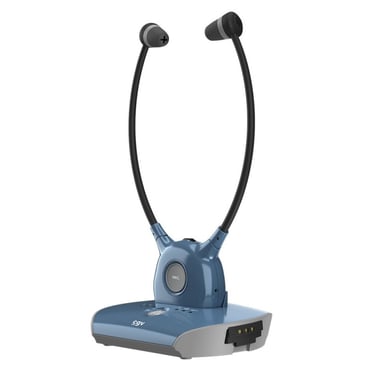 CGV 20848 écouteur/casque Sans fil Minerve TV Socle de chargement Bleu