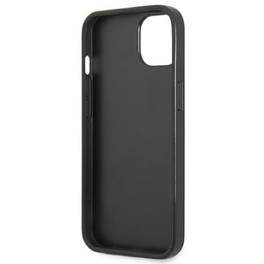Custodia Guess per iPhone 14 Plus 6,7'' nero Logo SaffianoTriangolo