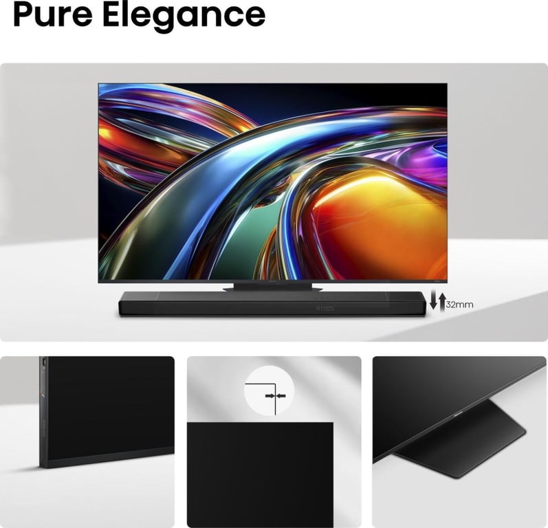 TV LED Hisense RGB Mini LED 65UR9S 164 cm 2026 - vue 7