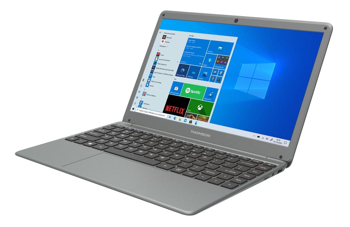 Thomson NEOX 14 NX14C4TUN notebook N3350 Ordinateur portable 35,8 cm  (14.1) HD Intel® Celeron® N 4 Go DDR3L-SDRAM 320 Go SSD+eMMC Wi-Fi 5  (802.11ac) Windows 10 Home in S mode Argent - Thomson
