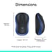 LOGITECH - ratón óptico inalámbrico - M185 Azul