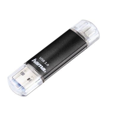 Unidad flash USB 3.0 Laeta Twin'', 32 GB, 40 MB/s, negra