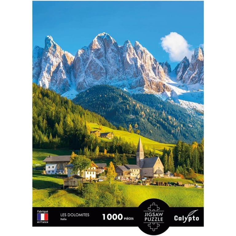 Puzzle Écologique Sentosphère 1000 Pièces – Les Dolomites, Fabriqué En France