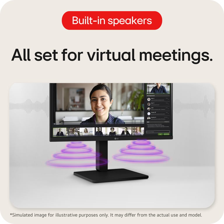 LG 24BA450-B écran plat de PC 60,5 cm (23.8 ) 1920 x 1080 pixels Full HD Noir - Neuf