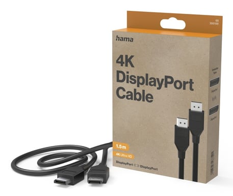 Cable DisplayPort, DP 1.2, ultra HD 4K, 1,50 m