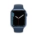 Watch Series 7 (GPS) Boîtier en Aluminium Bleu de 45 mm, Bracelet Sport Bleu Abysse