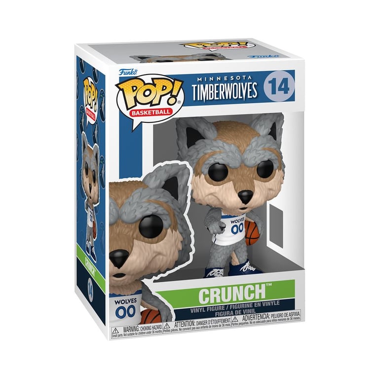 NBA Legends Figurine POP! Mascots Wolves Crunch The Wolf 9 cm - vue 5
