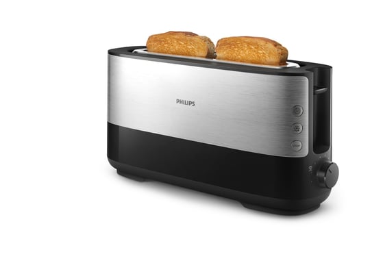 Philips Grille-pain - HD2692/90 - Collection Métal petit déjeuner - 1 fente longue - 950W - Inox Noir - vue 6