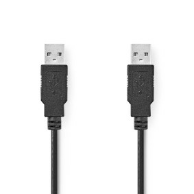 Nedis CCGL60000BK20 câble USB USB 2.0 2 m USB A