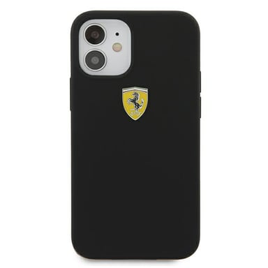 Custodia Ferrari per iPhone 12 mini 5,4'' nero On Track Silicone