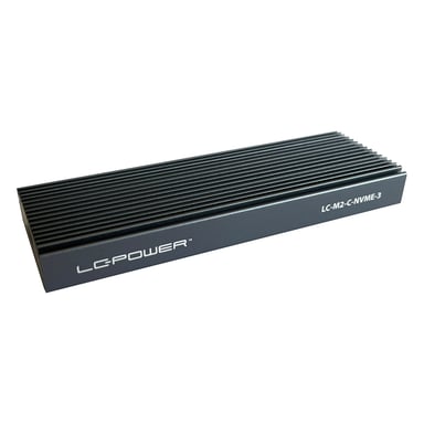 LC-Power LC-M2-C-NVME-3 Boîtier de disques de stockage Enceinte ssd Noir M.2