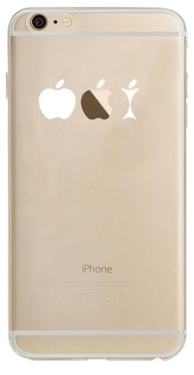 Coque Silicone IPHONE 6/6S Trognon de Pomme Fun APPLE Mange Pomme Transparente Protection Gel Souple