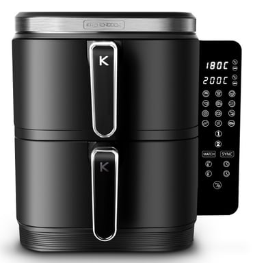 Kitchen Cook AIRFLOW_12 friteuse Double 12 L Autonome 2800 W Friteuse d'air chaud Noir