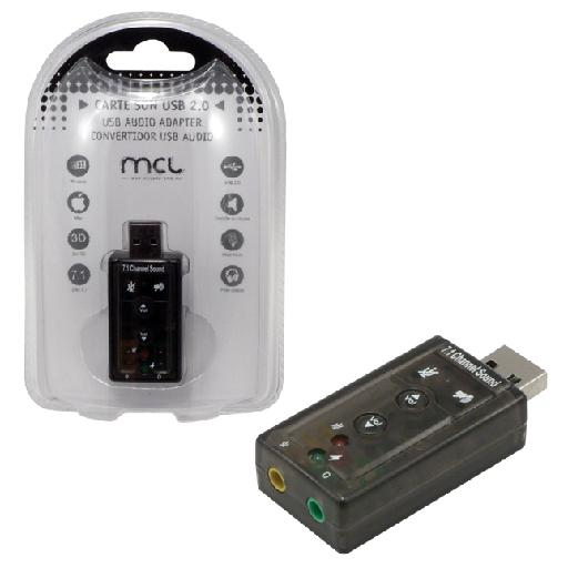 MCL Convertisseur USB 2.0 vers Audio effet 7.1 Casque et micro - vue 2