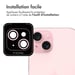imoshion Lot de 2 protections d'objectif de caméra pour Apple iPhone 15 / 15 Plus - Pink