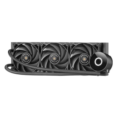 Mars Gaming ML-PRO360, Refrigeración Líquida CPU Profesional, TDP 600W, 3x Ventiladores FDB Ultra-silenciosos, Bomba Opti-Chamber con Anillo de Iluminación Blanco, Multisocket Universal, Negro