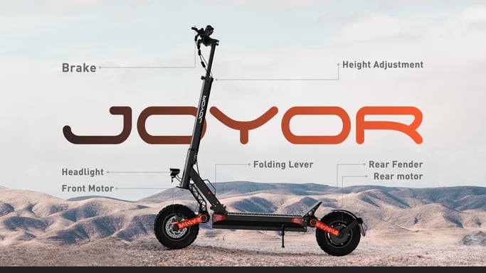 Scooter elettrico fuoristrada JOYOR S10-S-Z 10'' 2 doppi motori 1000 W 60 V 18 Ah batteria