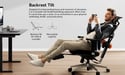 NEWTRAL NT002 Chaise Ergonomique avec Repose-Pieds, Dossier et Têtière Auto-Suivants, Support Lombaire Adaptatif