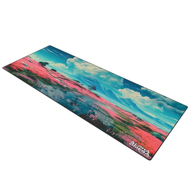 Alpha Omega Players Tapis de souris XXL - Nintendo Switch 2 - Antidérapant - Bords cousus - Motif paysage coloré