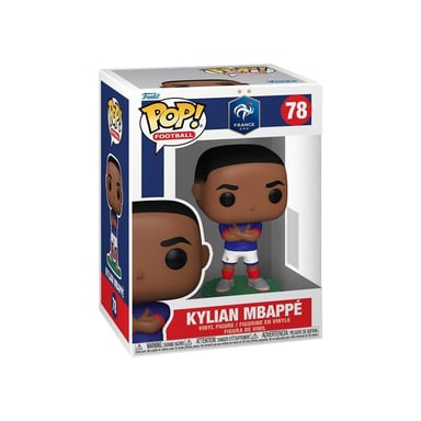 Figurine Funko POP! Football France Kylian Mbappé 9 cm Vinyle Multicolore en boîte-fenêtre