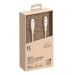 Cable vegano bio USB-C a Lightning certificado MFi Apple Carga/Sincronización (1M), Beige