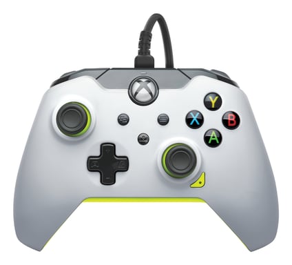 PDP Manette filaire: Blanc électriquePour Xbox Series X|S, Xbox One et Windows 10/11