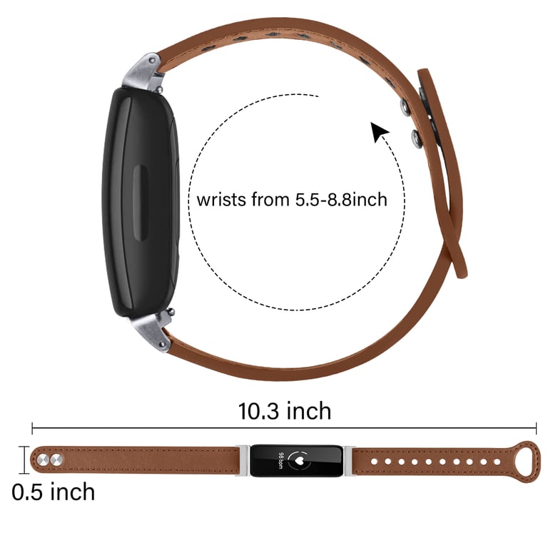 INF Bracelet de montre en cuir véritable - vue 3