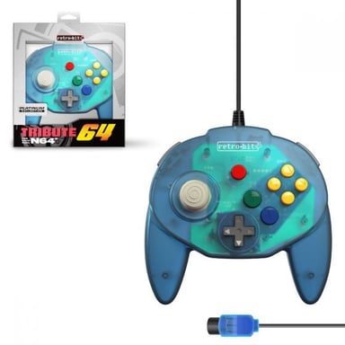 Retro-Bit RB-N64-0789 accessorio per videogiochi Blu PS/2 Controller di gioco Analogico Nintendo 64