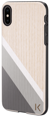 Coque en bois de frêne pour Apple iPhone X/XS, Vert forêt