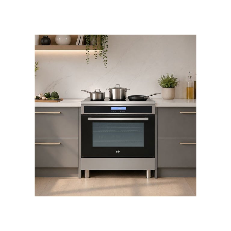 Cuisinière à induction CONTINENTAL EDISON CECPI9060IXD 5 foyers 90 cm - vue 3