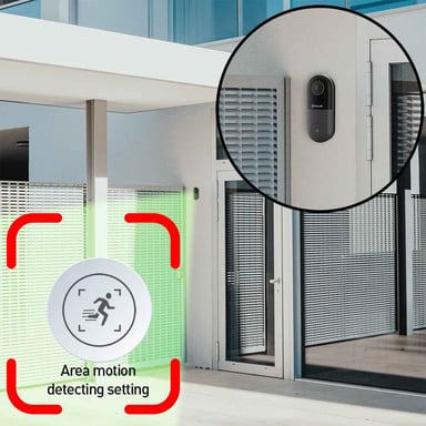 Vídeo timbre Tellur WiFi, 1080P, PIR, con cable, negro