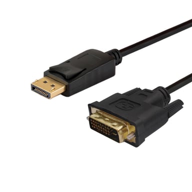 Savio CL-122 câble vidéo et adaptateur 3 m DisplayPort DVI Noir