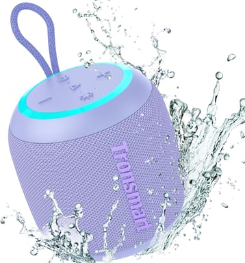 Tronsmart T7 Mini Haut-Parleur Bluetooth Portable Compact avec lumières, Bluetooth 5.3, 15 W, 18 Heures de Lecture, Son stéréo 360°, étanche IPX7, pour la Maison, l'extérieur, Les Voyages