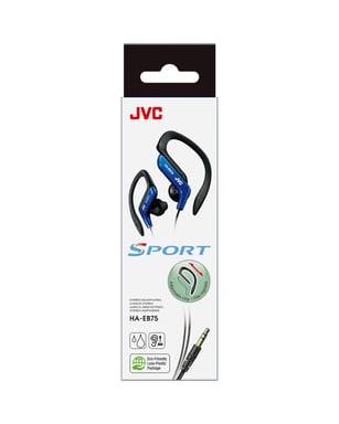 JVC HA-EB75 Casques Avec fil Crochets auriculaires, Ecouteurs Sports Noir, Bleu